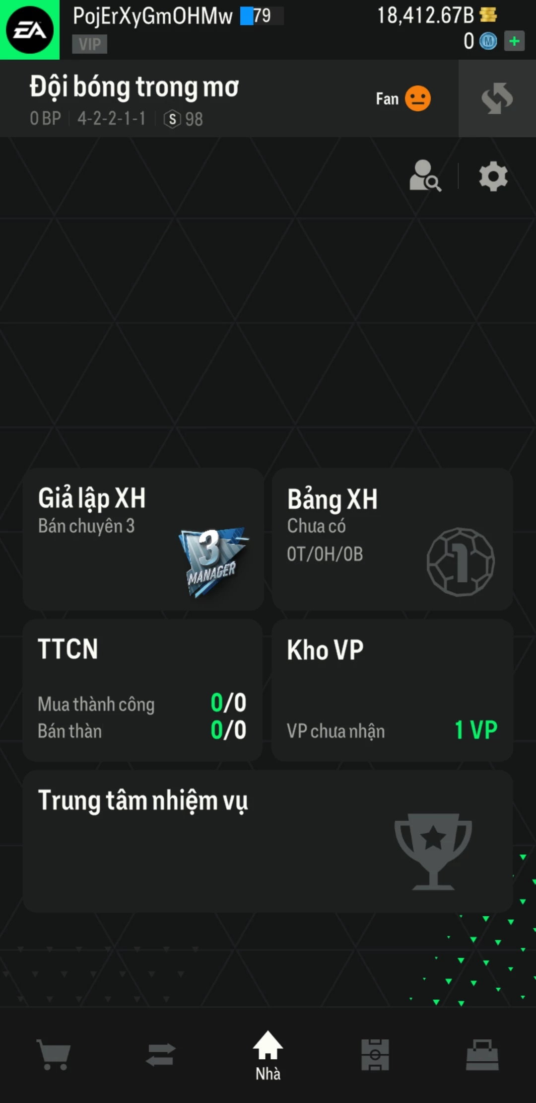 Ảnh ACC mở thẻ (LOẠI VIP) gồm 400+ đến 550+ thẻ cầu thủ từ Siêu sao đến Miền núi các loại. Có sẵn BP trắng từ 14.500 tỷ BP đến 18.500 tỷ BP